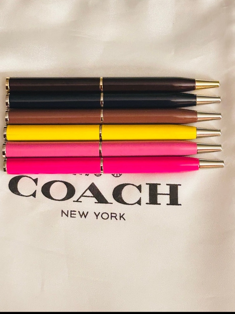 Coach Set of 6 Mini Pens Keychain/ Bag Charm